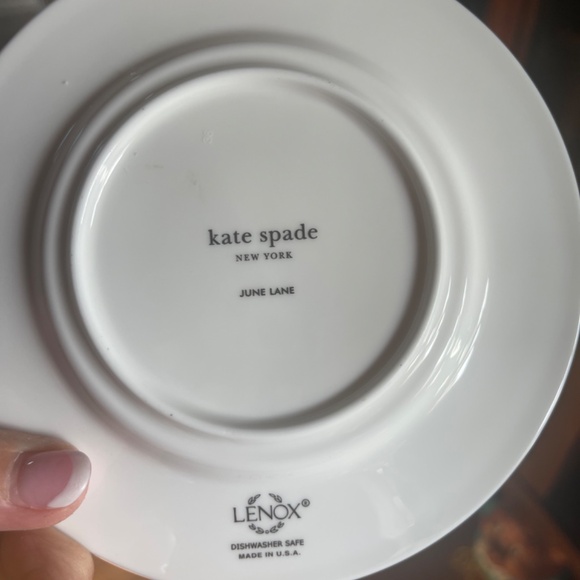 KATE SPADE LENOX  -  6  June Lane Bug Saucers - Picture 2 of 2